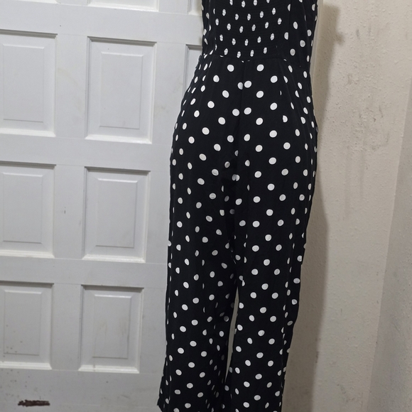 J. Crew Black and White Polka Dot Jumpsuit - Picture 2 of 9